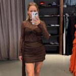 Dantel Detaylı Drapeli Elbise