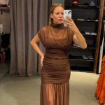 Boğazlı Drepeli Elbise