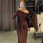 Tek Omuz Açık Elbise