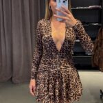 Leopar Desenli Şortlu Elbise