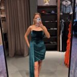 Straplez Kadife Elbise