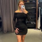 Kayık Yaka Dantel Elbise