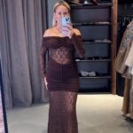 Kayık Yaka Dantel Elbise